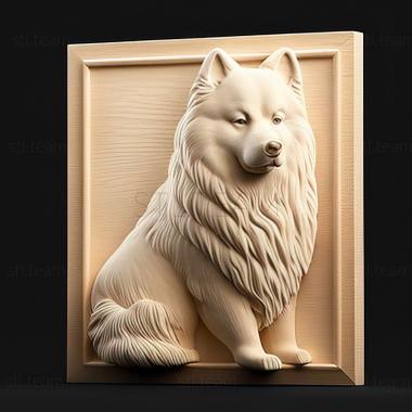 3D model Samoyed dog (STL)